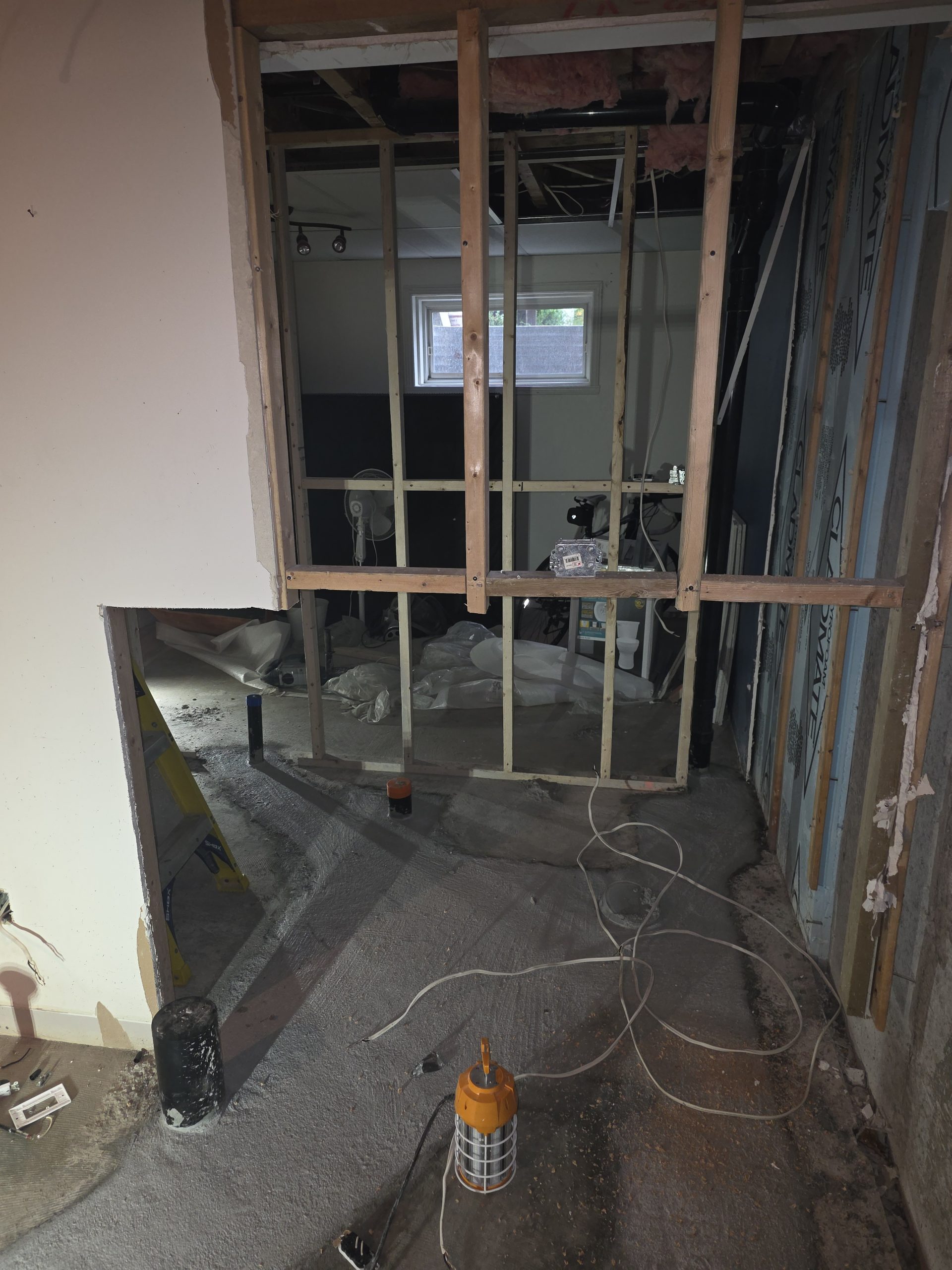 Nouvelle salle de bain à Lévis en cours de rénovation